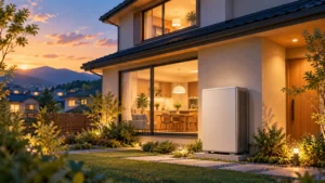 蓄電池のある住宅のイメージ（AI生成）