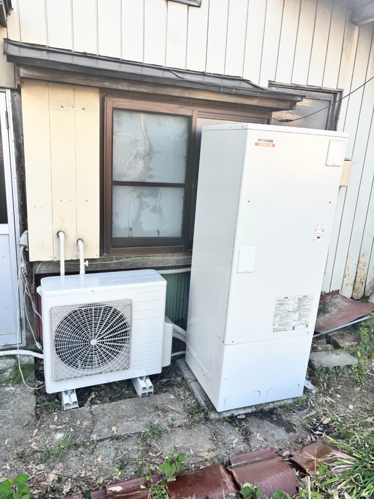 気仙沼市 お客様邸｜日立エコキュート＋CIC蓄電池 交換設置工事の施工写真