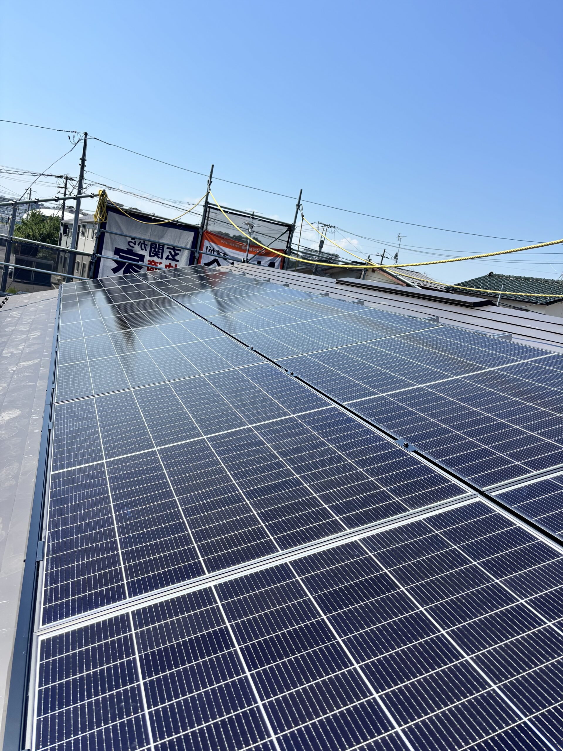 石巻市 新築邸｜カナディアンソーラー太陽光発電設置工事の施工写真