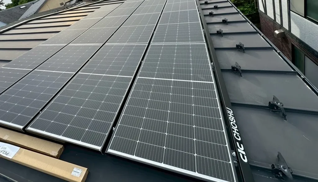仙台市青葉区｜長州産業 太陽光発電と蓄電池6.5kWhの設置工事の施工写真