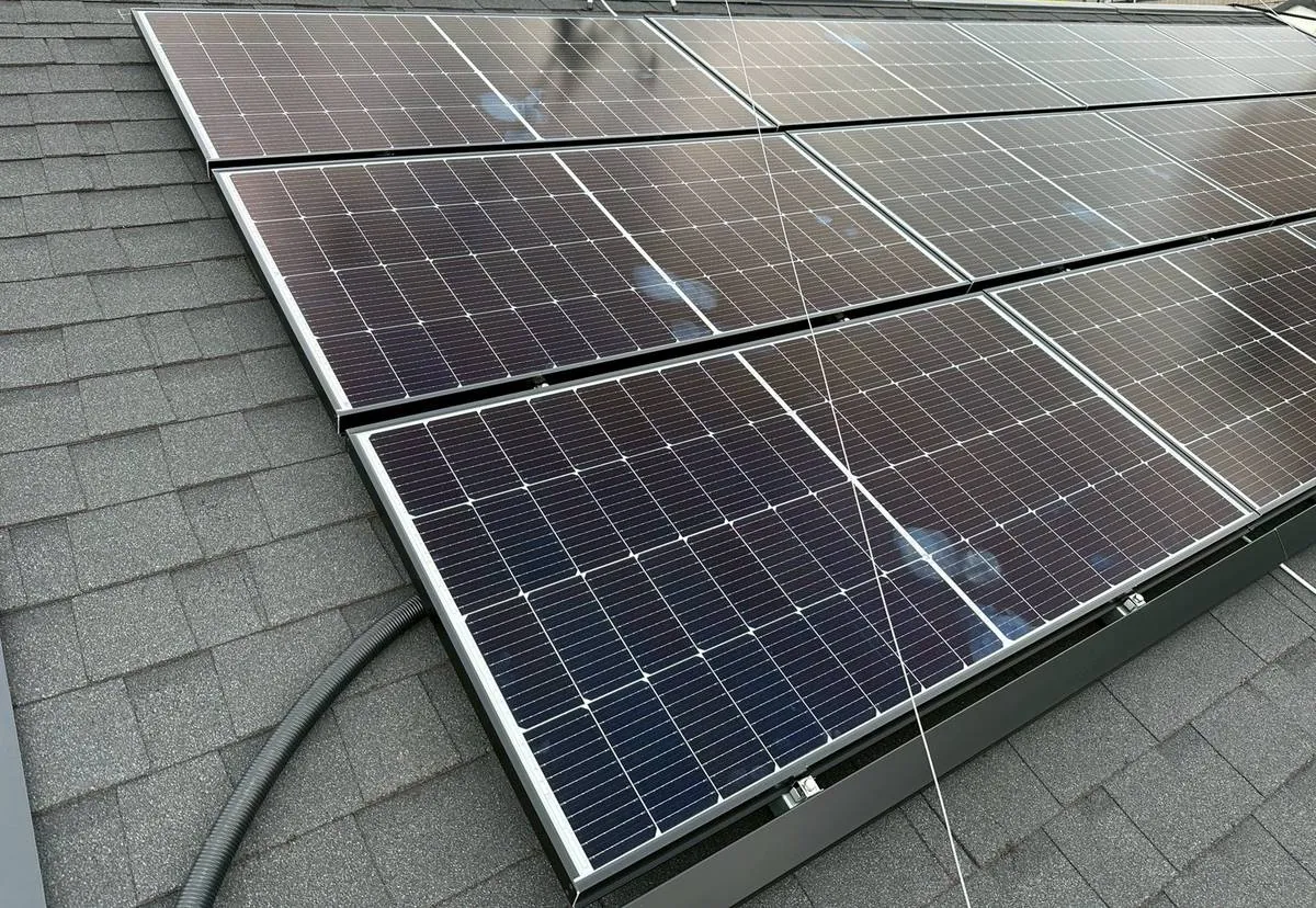 仙台市泉区の住宅に設置した長州産業の太陽光パネル