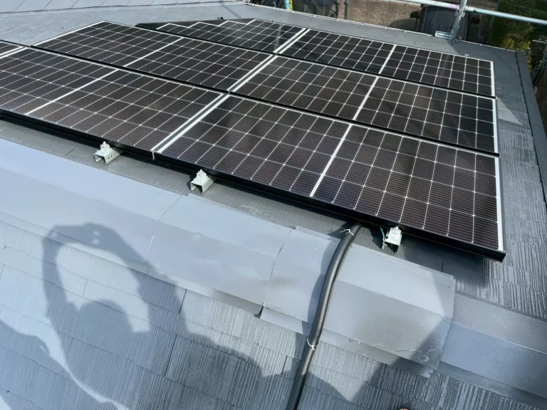 仙台市泉区｜屋根塗装と太陽光発電・長州産業 蓄電池6.5kWhの設置工事
