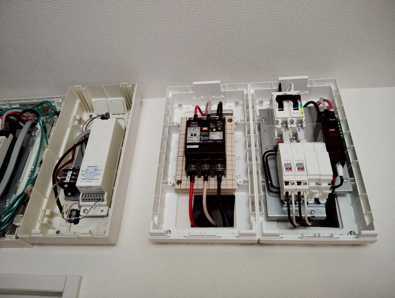 分電盤まわりの施工